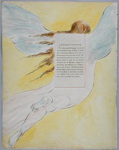 The Fatal Sisters, design 68 fra The Poems of Thomas Gray, 1797-98 (wc med pen og blæk på papir) af William Blake